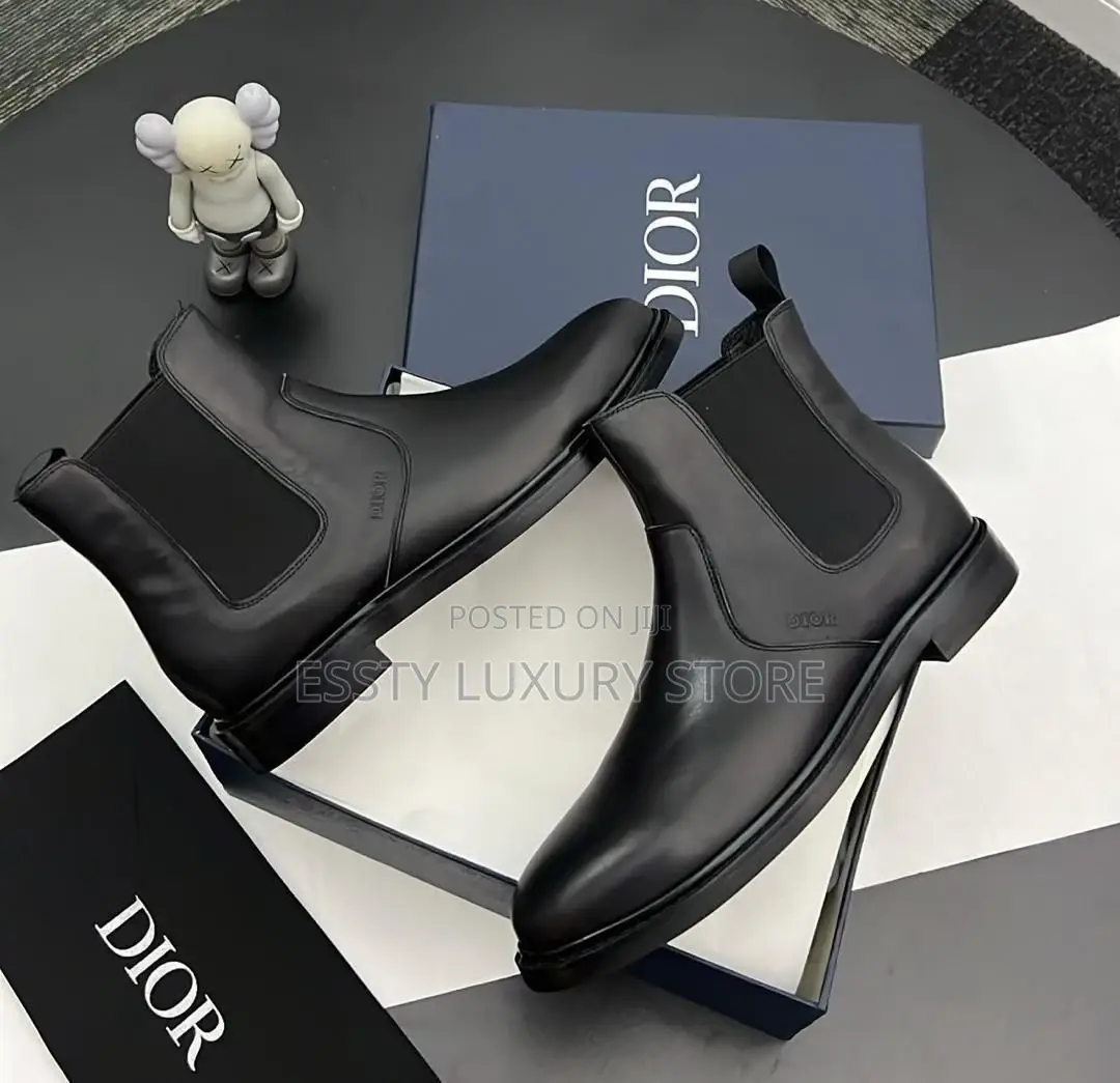 New Dior Men Leather Chelsea
