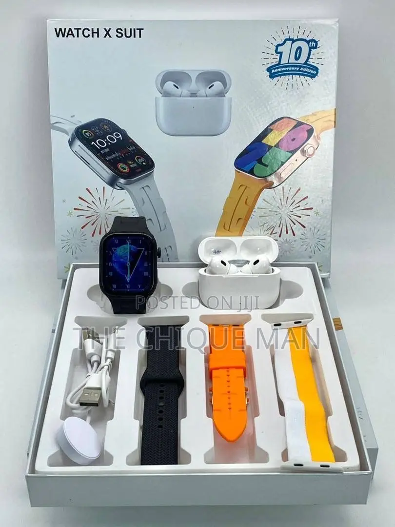 Watch X Suit 10th Anniversary Edition- 7-in-1 Smartwatch Pods Bundle
