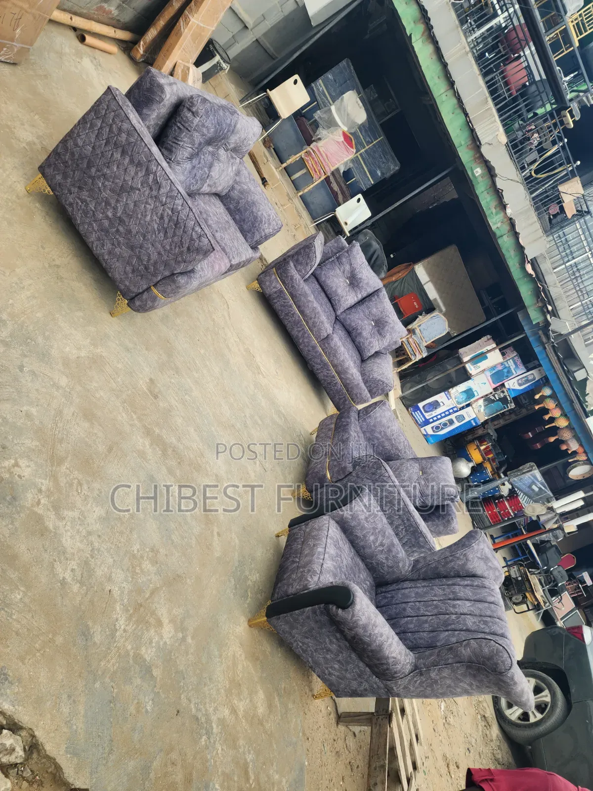 Six Seaters Fabric Sofa Couch.