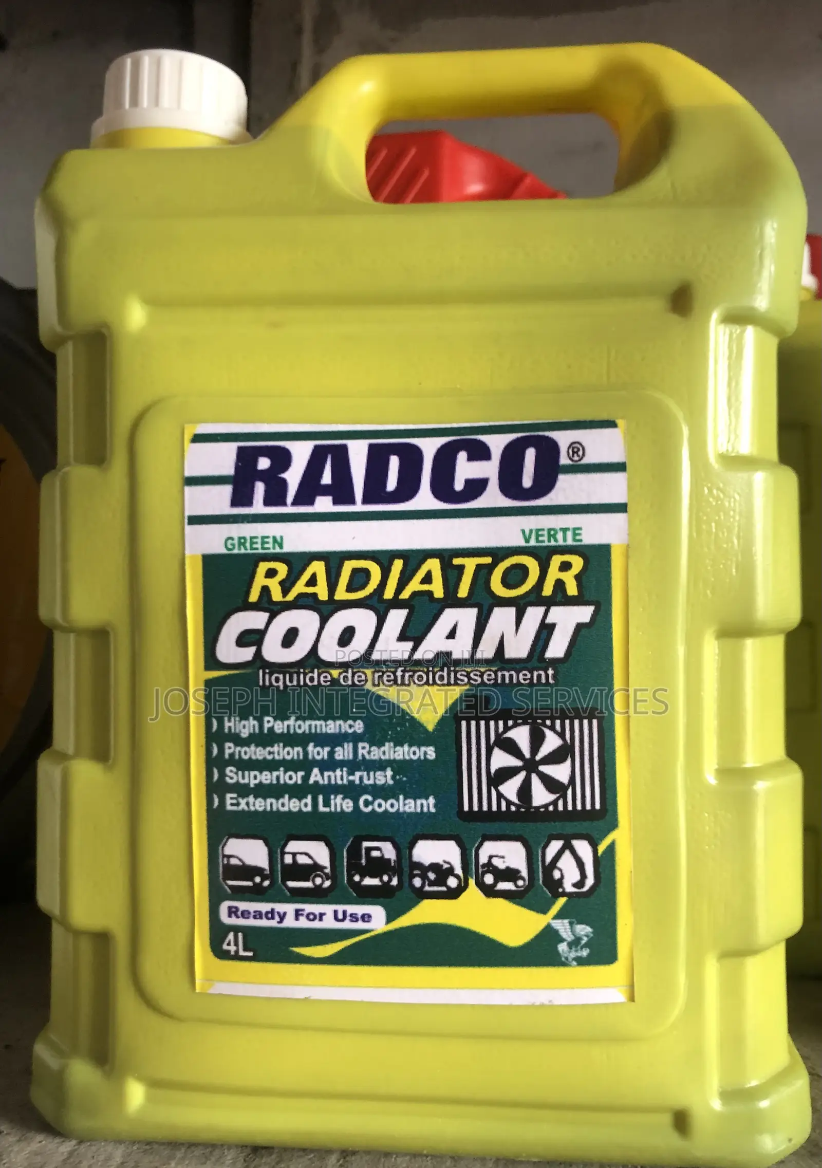 4-Liter Jug of Radco Green Verte Radiator Coolant