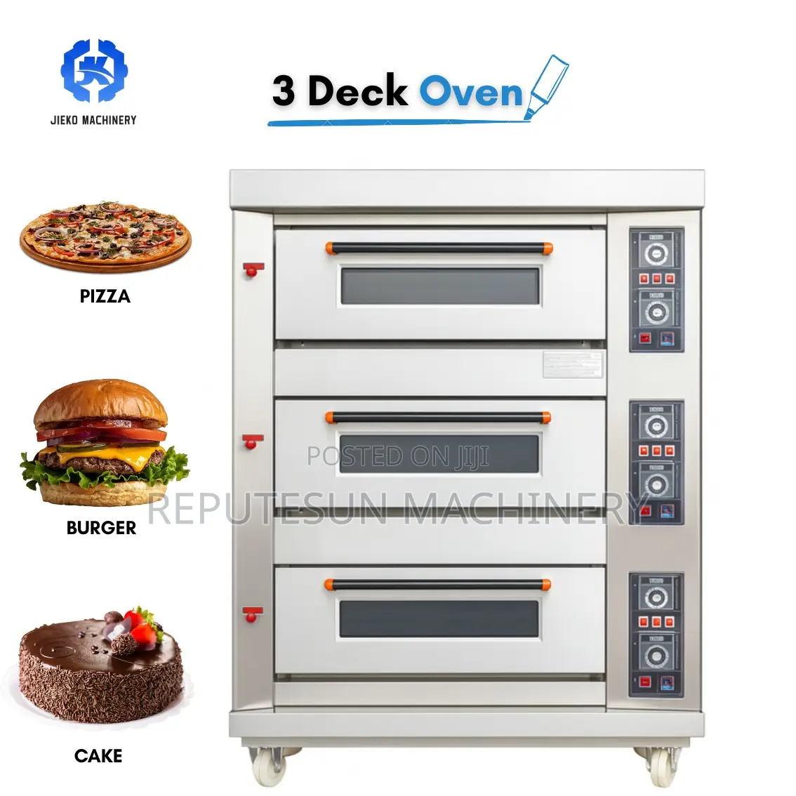 3 Deck, 6 Trays Gas Oven Commercial