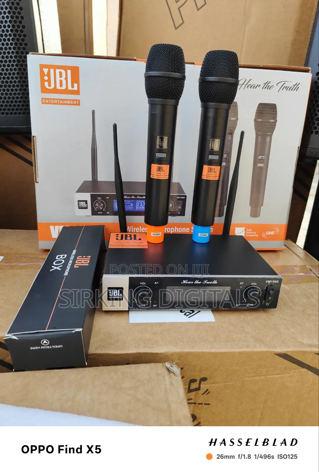 JBL Vm-1000 Wireless Microphone 300 Meters Range Digital Face