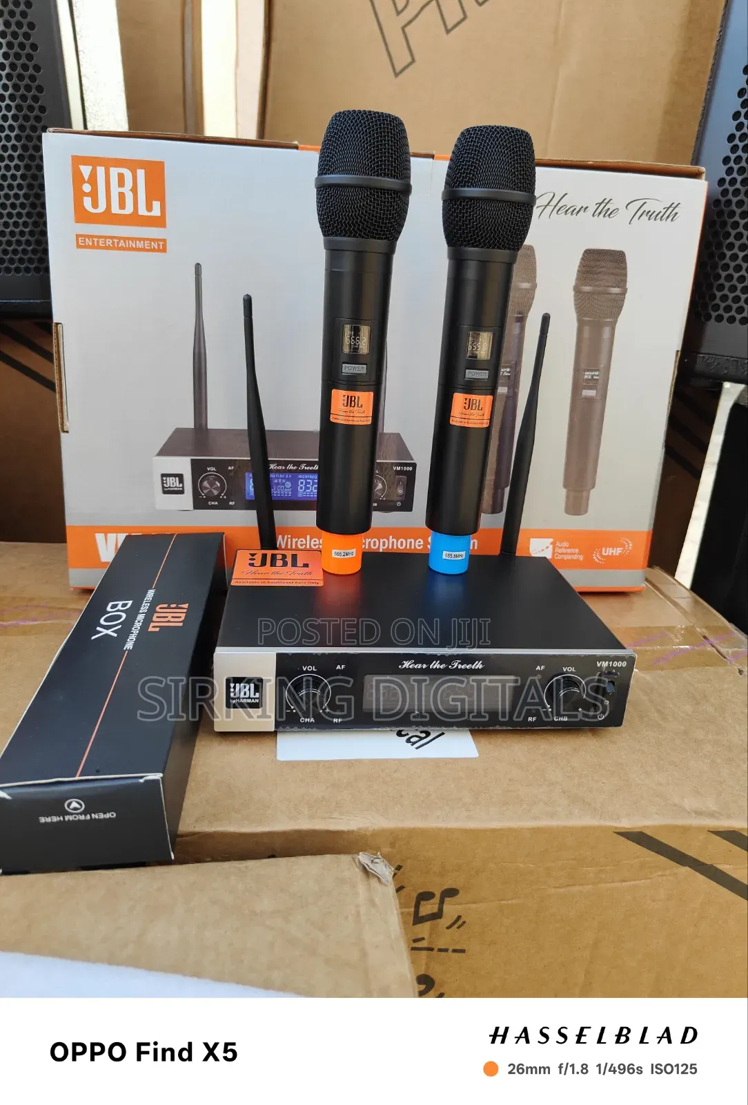 JBL Vm-1000 Wireless Microphone 300 Meters Range Digital Face