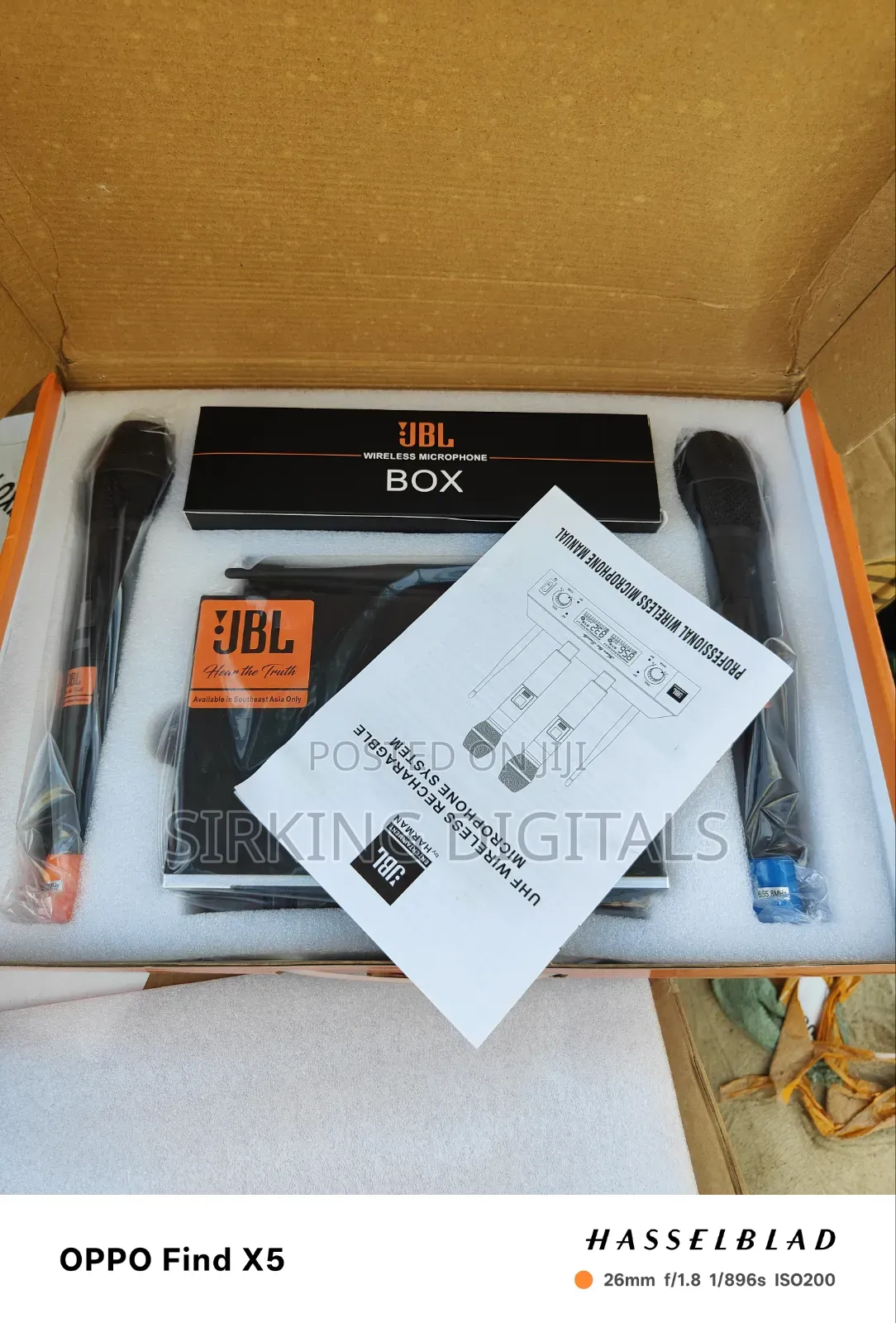 JBL Vm-1000 Wireless Microphone 300 Meters Range Digital Face