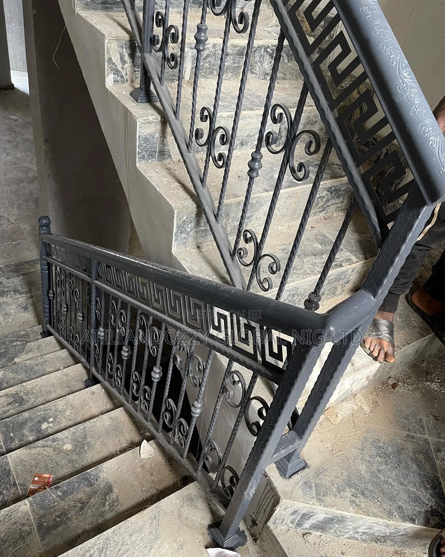Double C Wrought Iron Rail