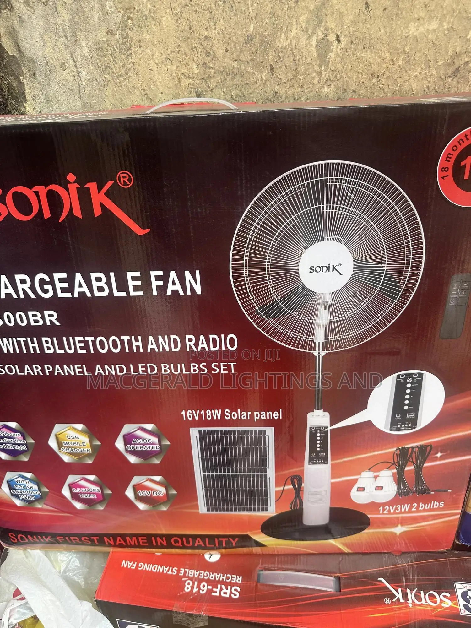 Solar Rechargeable Fan