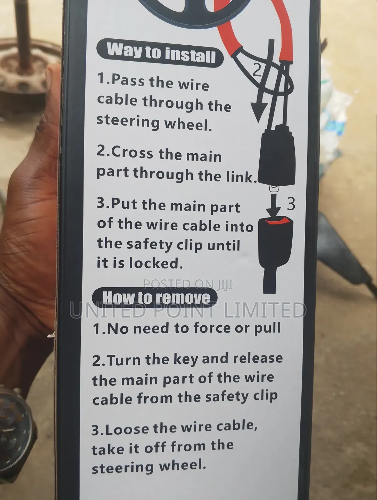 Steering (To Seat Belt) Wheel Lock