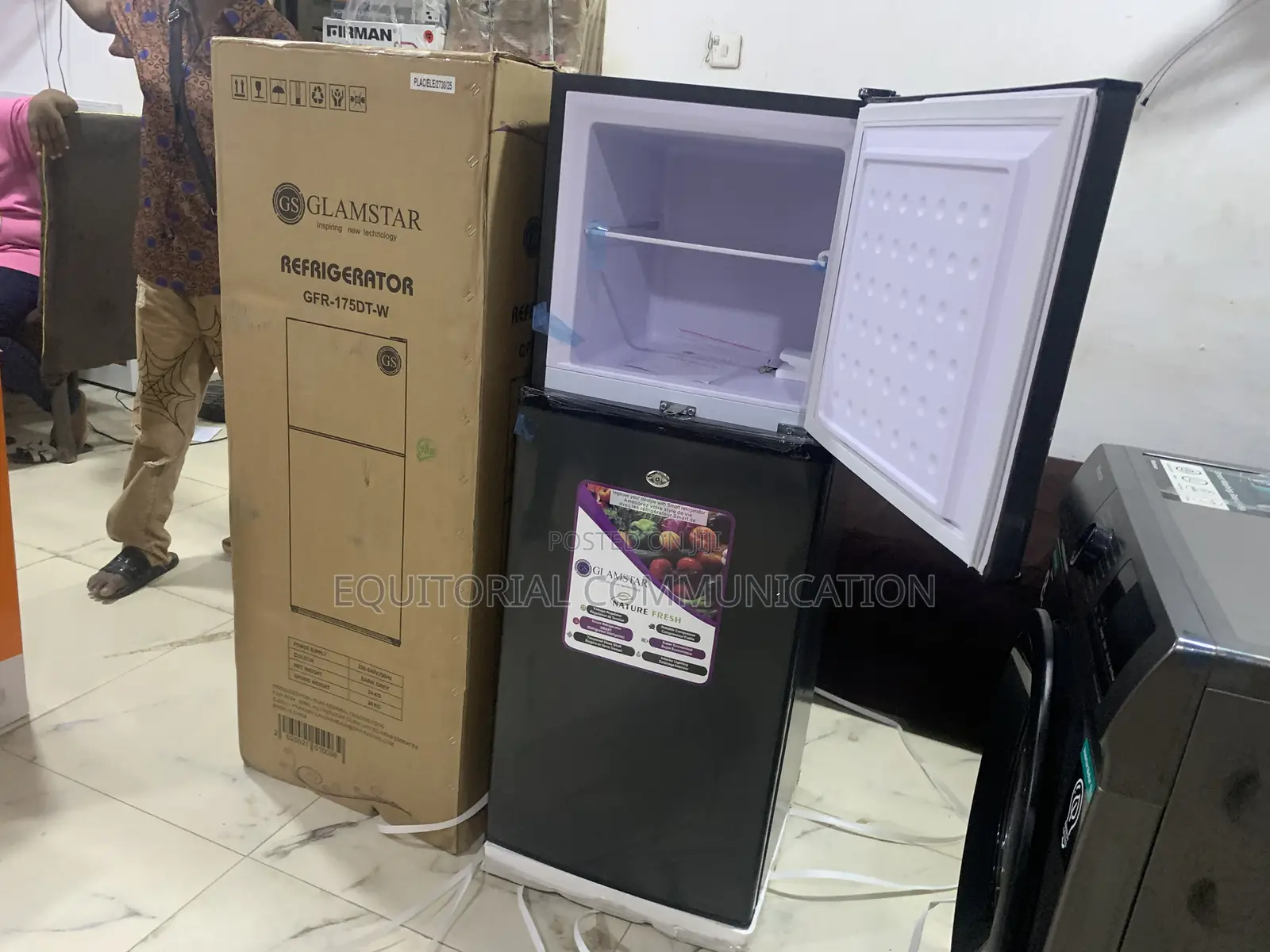 Glamstar Double Door Refrigerator – 175l Capacity