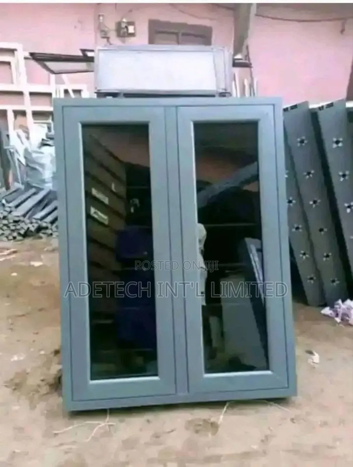 Solid Aluminium Casement Window With Net and Burglary T