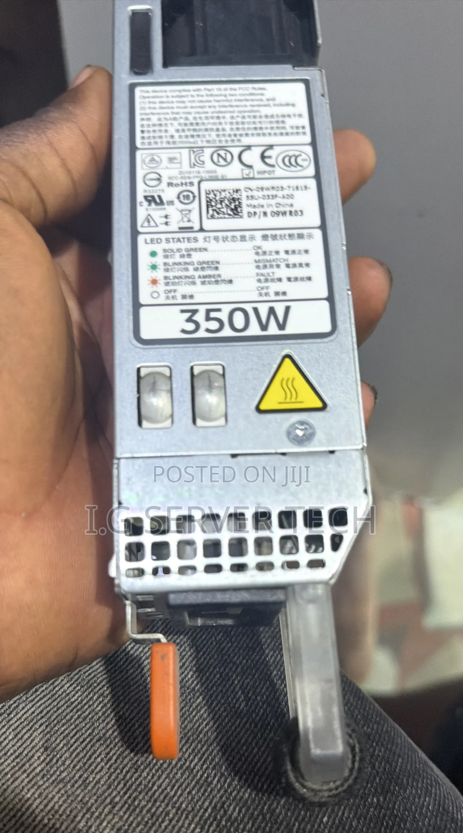 Dell 350w Power Supply 09wr03 L350e-S1 80 Plus Platinum