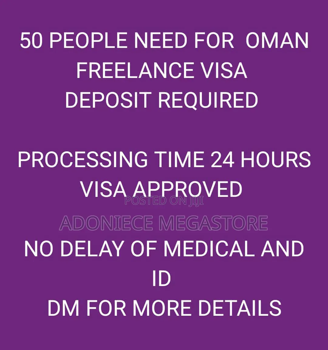 Oman Freelance Visa for Male N Female