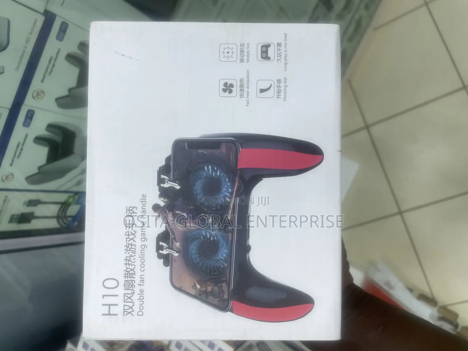 H10 Rechargeable Phone Double Fan Cooler With Inbuilt Battery