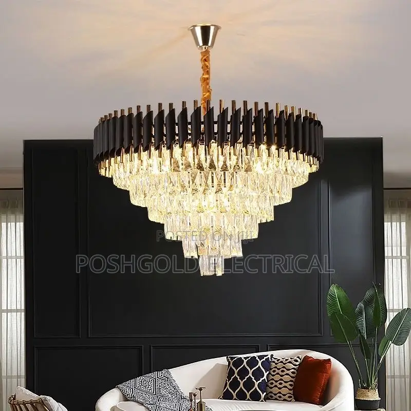 Modern Crystal Cluster Chandelier