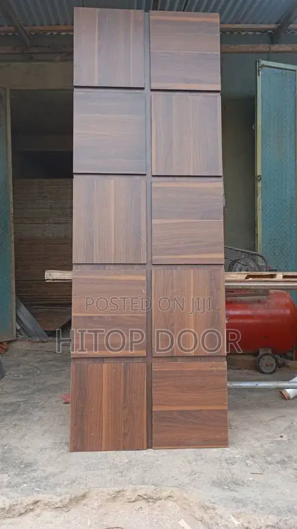 Hitops Crafted HDF Door (America Coffee) With Frame and Architrave