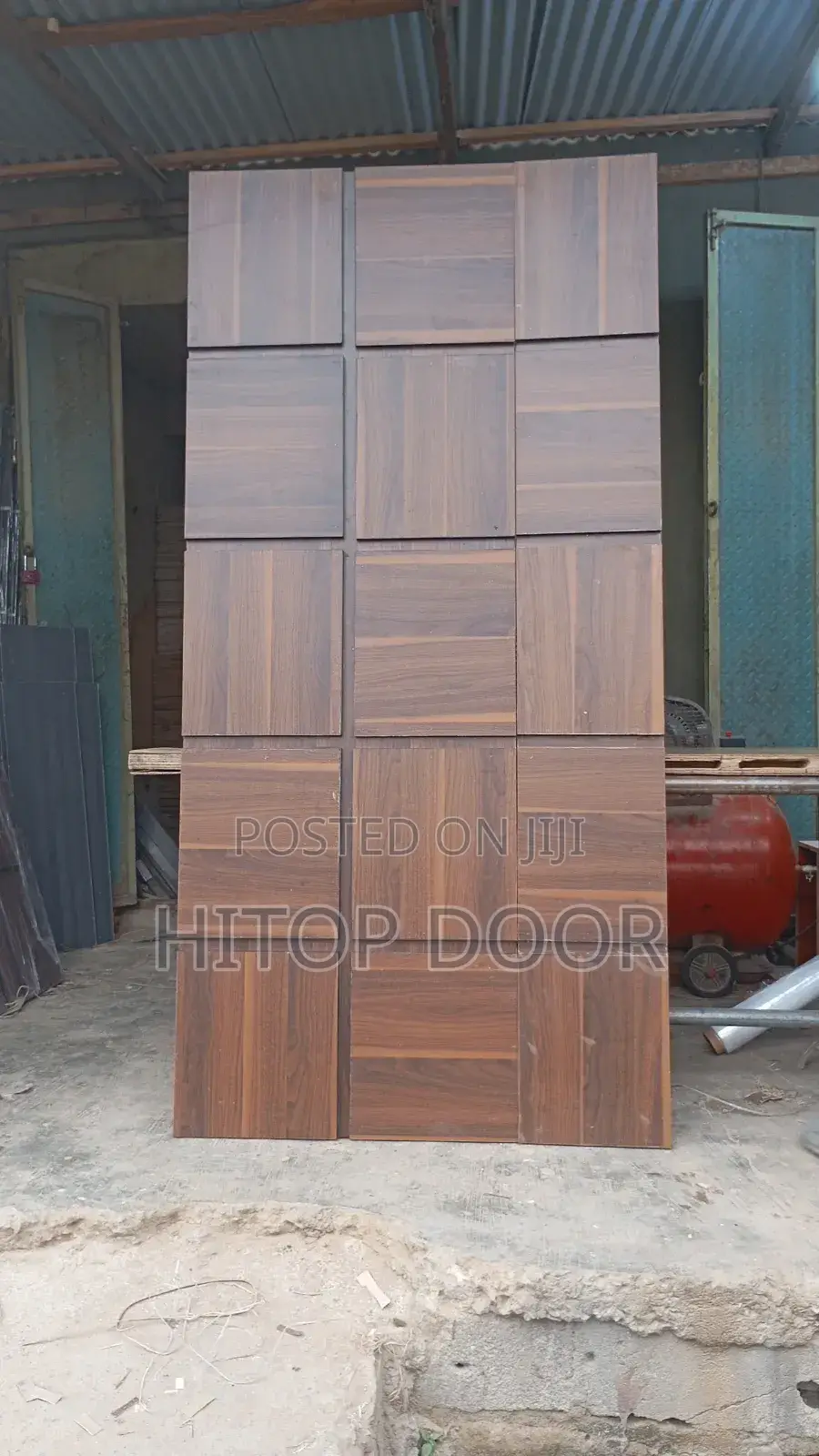 Hitops Crafted HDF Door (America Coffee) With Frame and Architrave