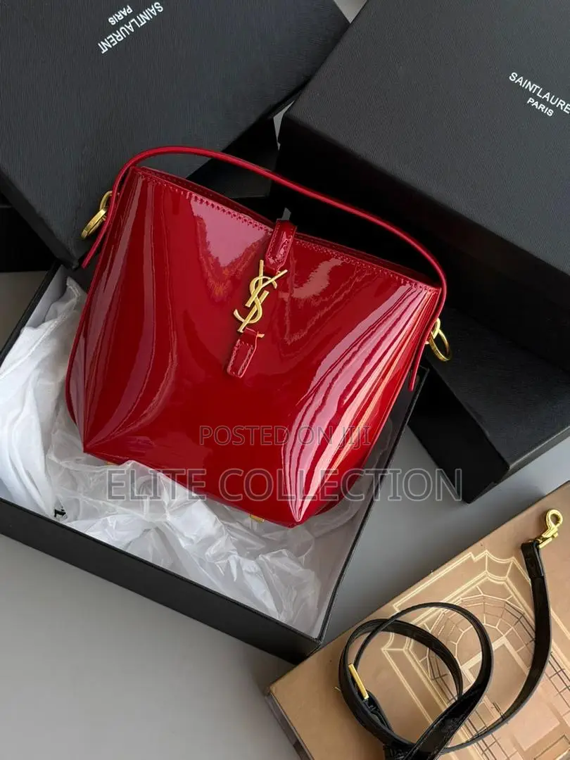 Saint Laurent Bucket Bag* Patent Comes in a Branded Box