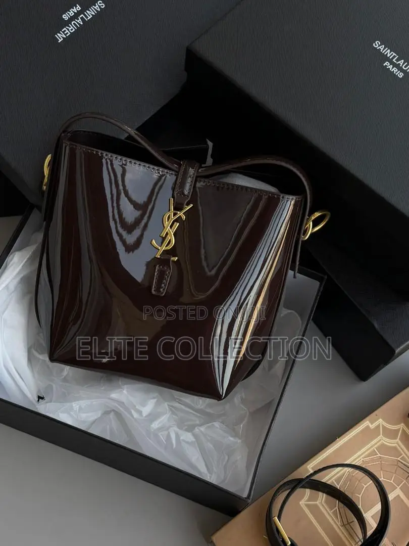 Saint Laurent Bucket Bag* Patent Comes in a Branded Box