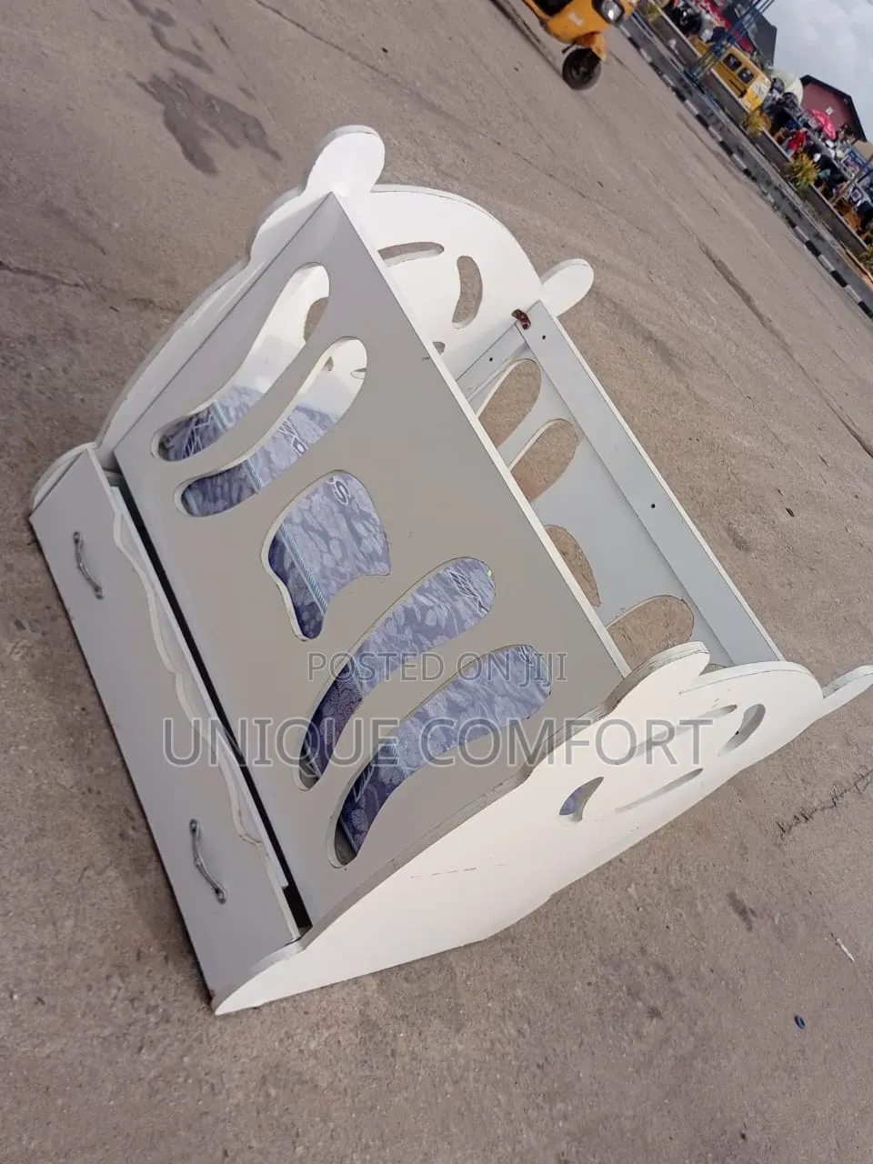 Imported Beautiful Baby Cot With Down Drawers and Brand New Mattress