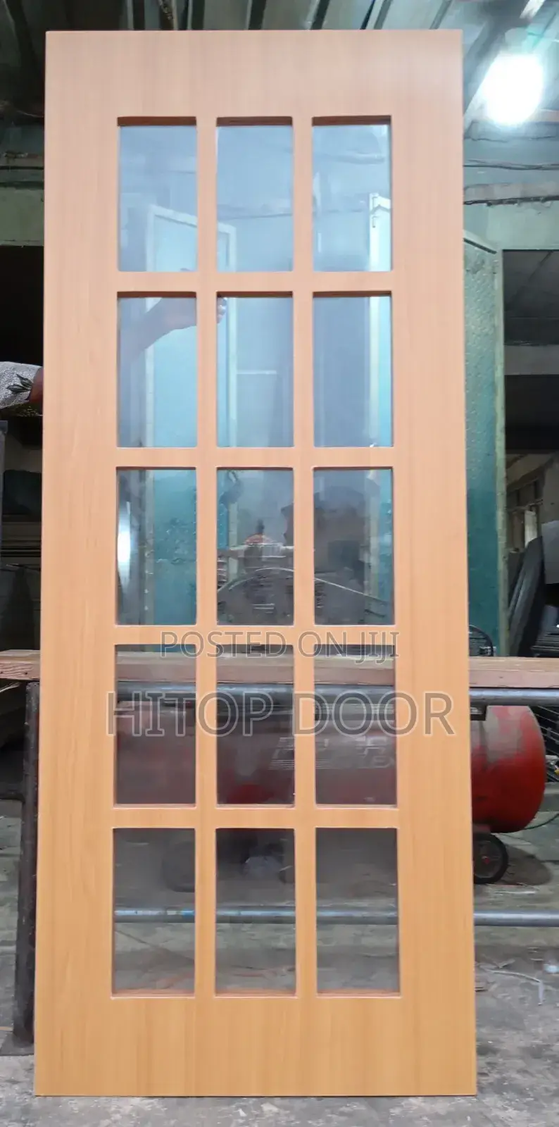 Modern Hitops HDF French Door With Frame and Architrave