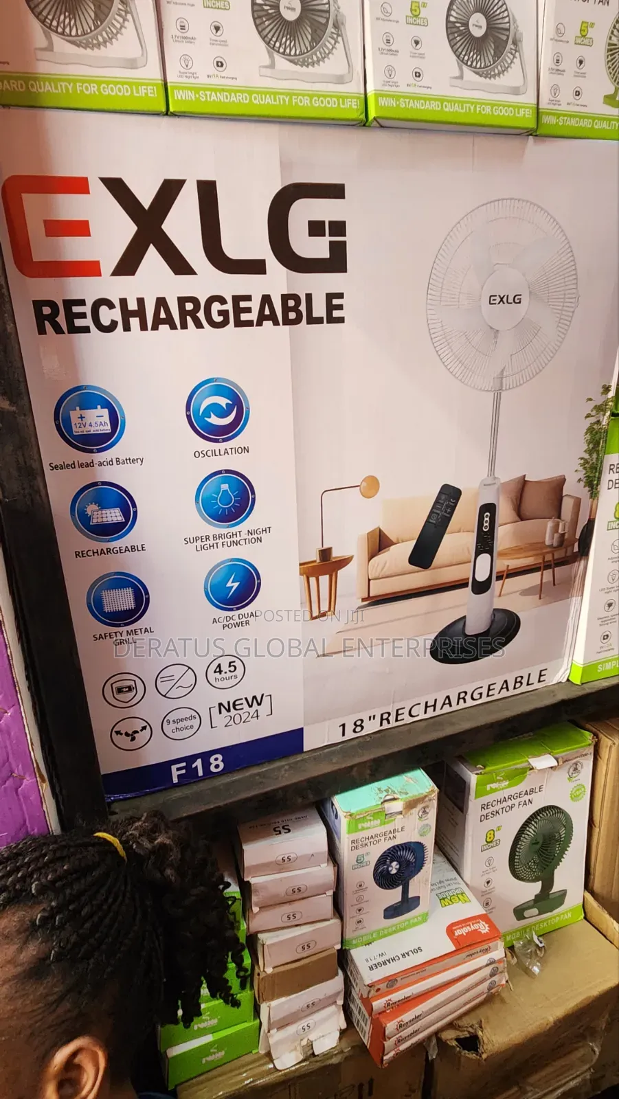 18" Exlg Fan With Remote Control