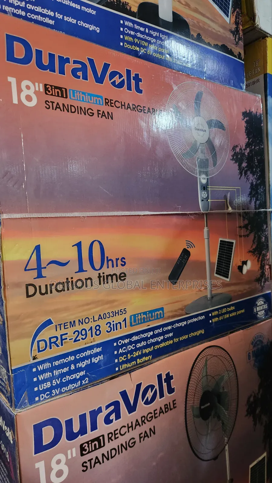 Duravolt 18" Rechargeable Fan
