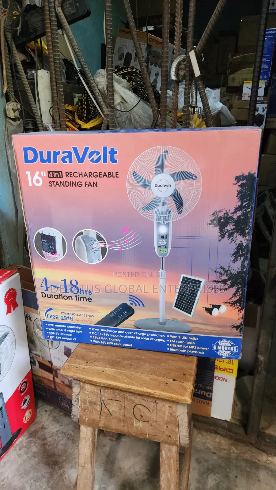 16" Duravolt Fan With Remote Control