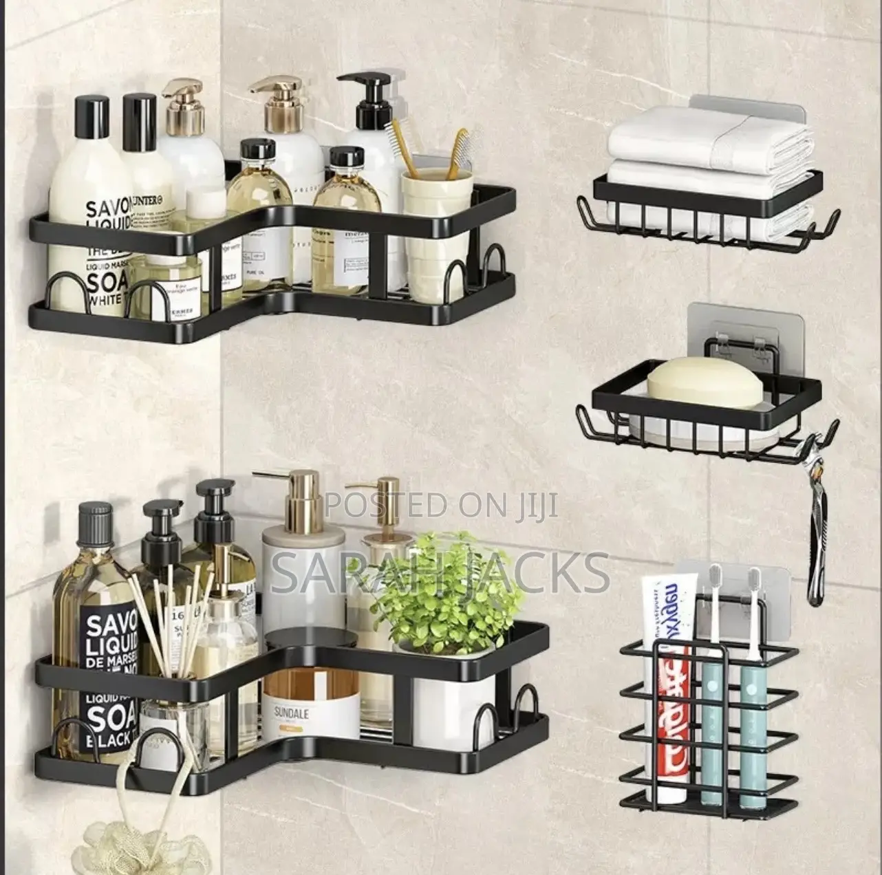 5-in-1 Toilet Wall Rack – Bathroom Organizer Shelf