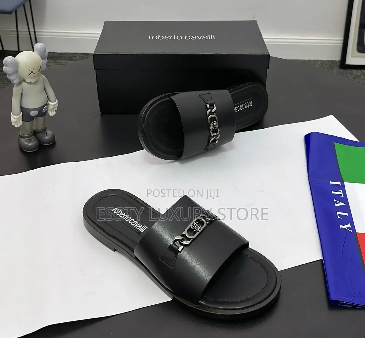 New Robert Cavalliitalian Men Slippers