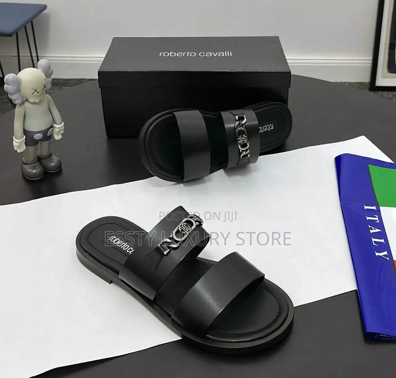 New Robert Cavalliitalian Men Slippers