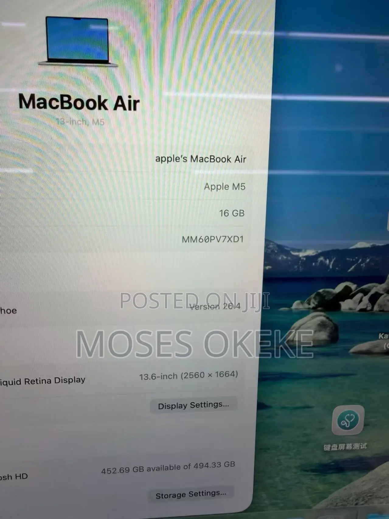 New Laptop Apple MacBook Air 2026 M5 13-inch 16GB Apple M5 SSD 512GB
