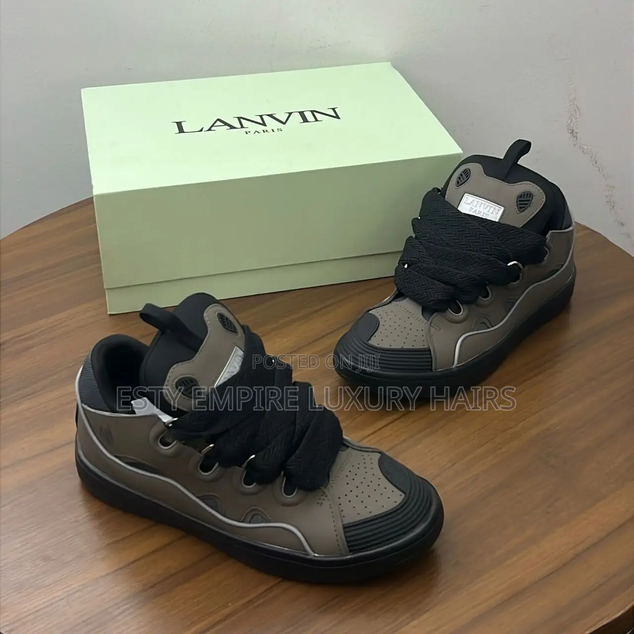 High Quality Luxury Lanvin Curb Grey Colourway Sneaker