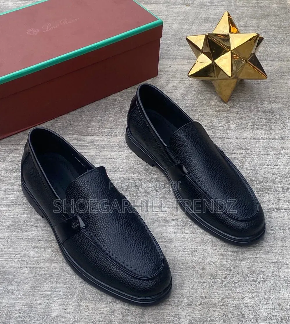 Mens Loro Piana Leather Loafers Shoes