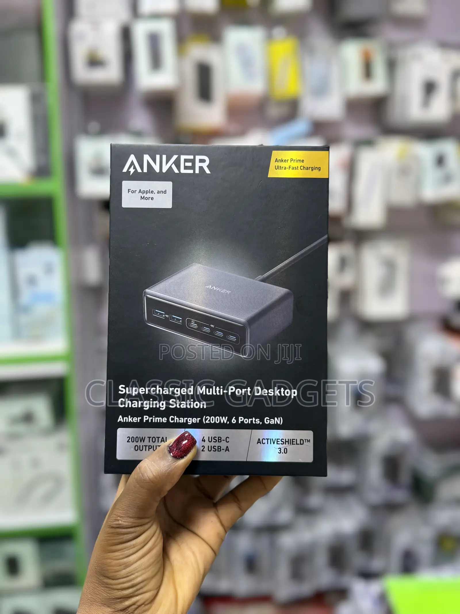 Anker Prime 6 Ports 200w Supercharged Gan Desktop Charging Station