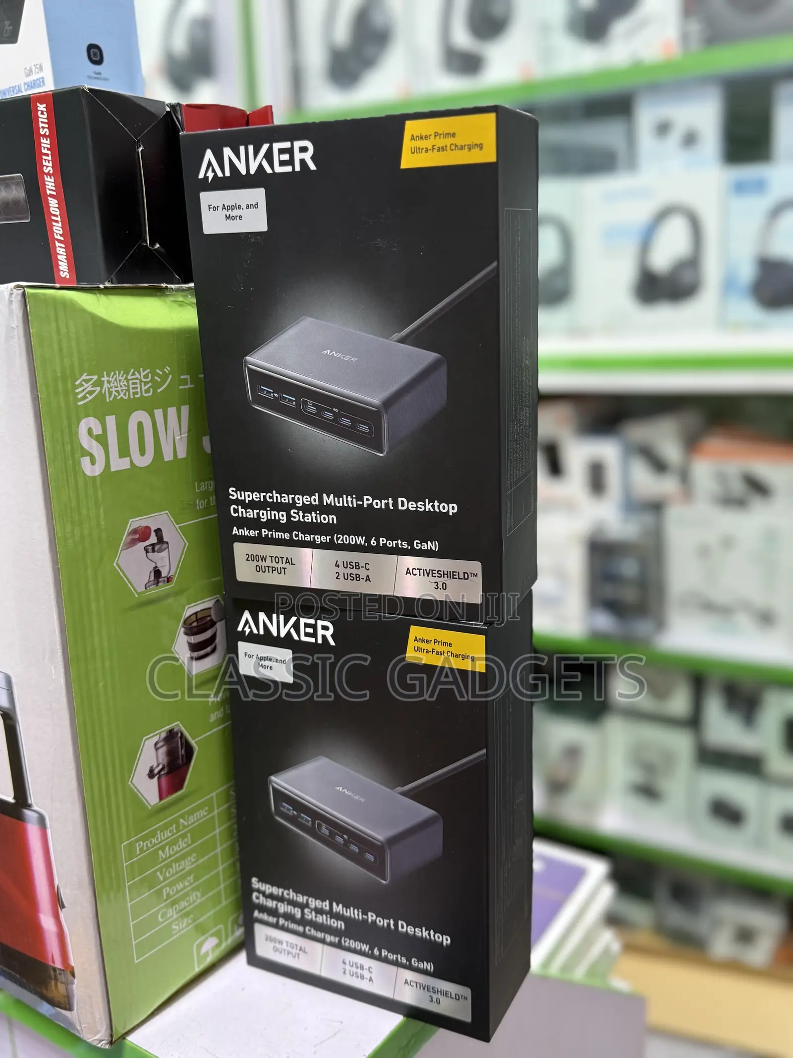 Anker Prime 6 Ports 200w Supercharged Gan Desktop Charging Station