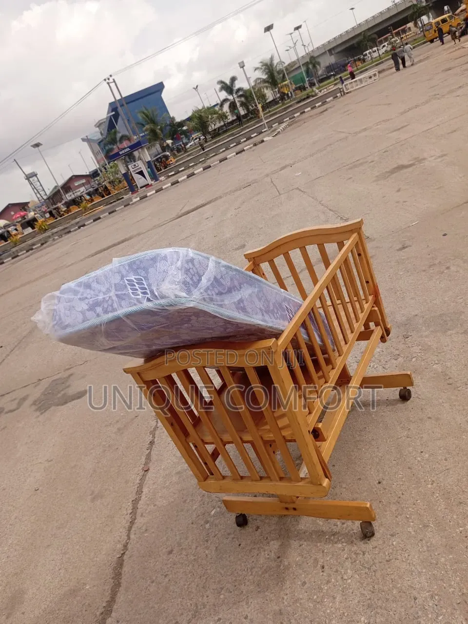 Imported Kiddies/Toddlers Cot With Wheels and Brand New Mattress