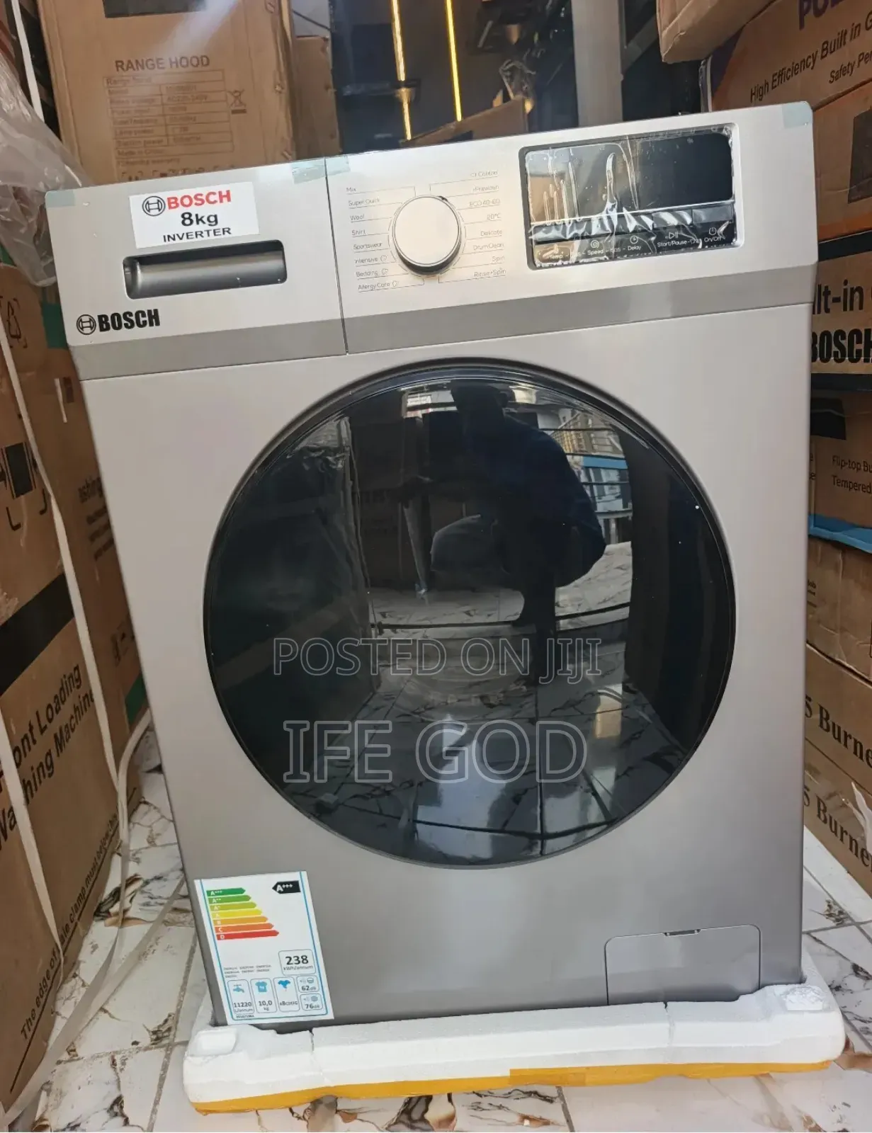 New Bosch {8kg} Silver BLDC Inverter Motor Auto Start Washing Machine