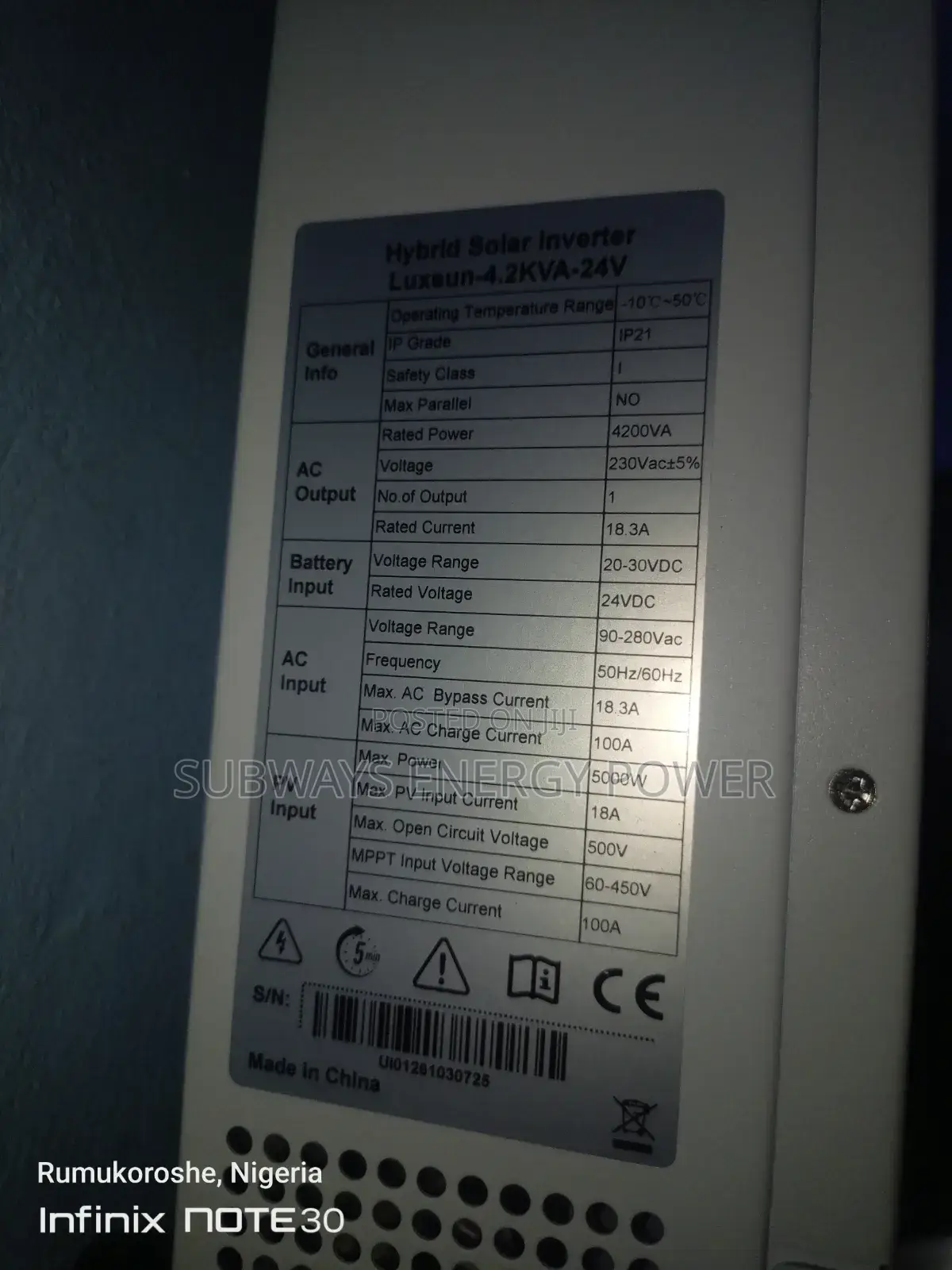 4.2kva 24v Luxsun Hybrid Inverter(Batteryless Function Enable)