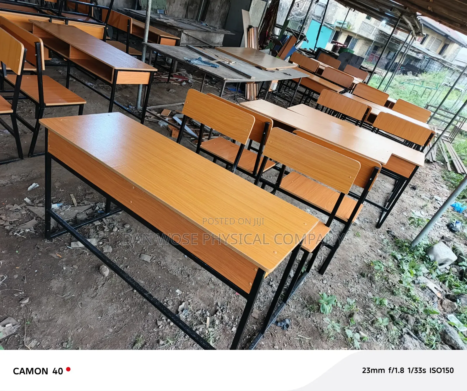 School Desk and Seat Jointed