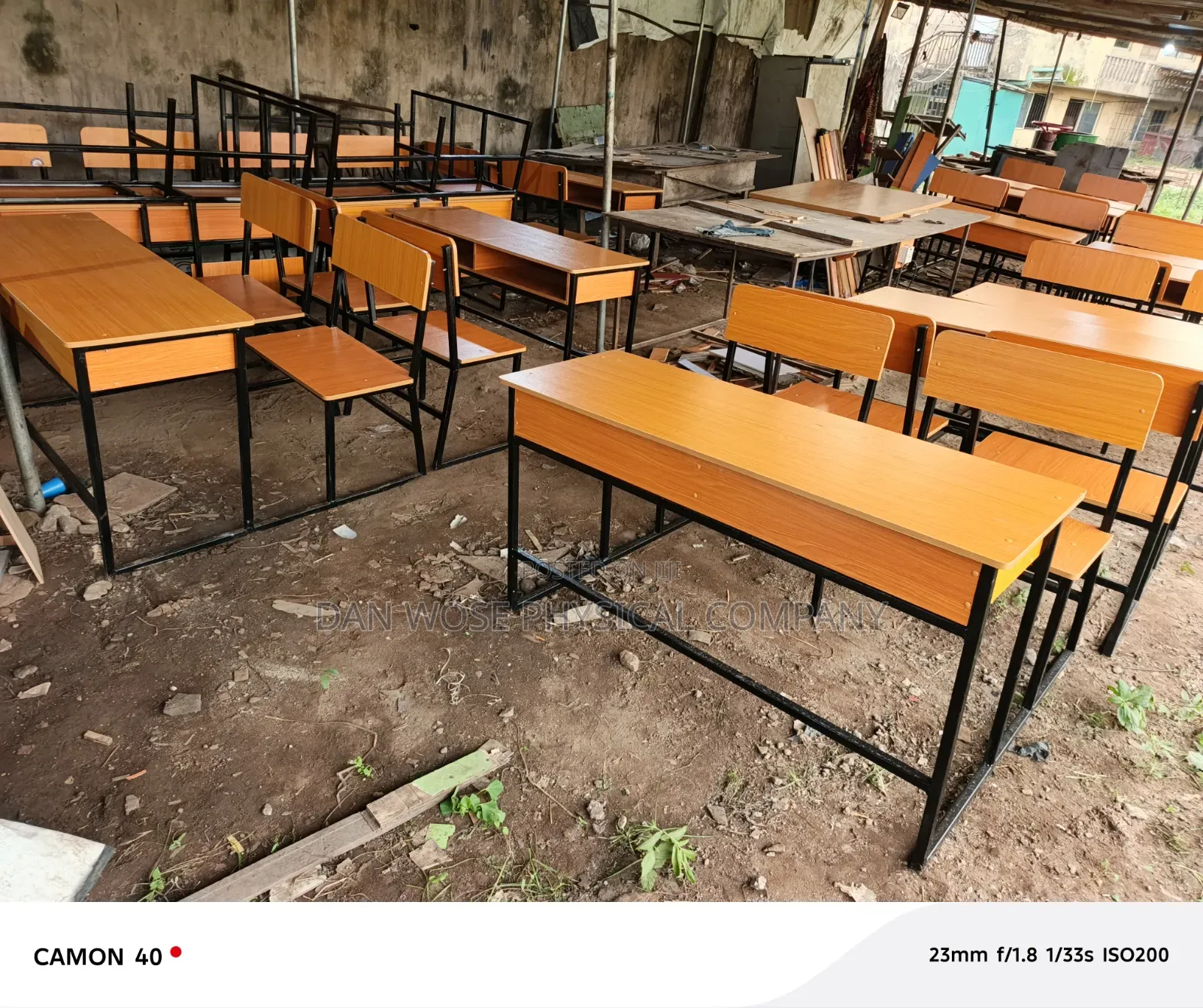 School Desk and Seat Jointed