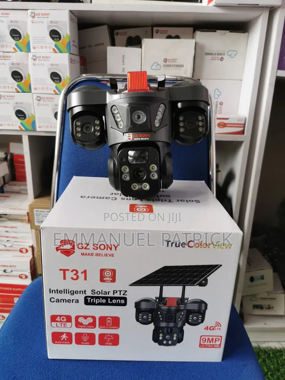 Secure Your Construction Site With 4g Triple Lens Solar V380 Camera
