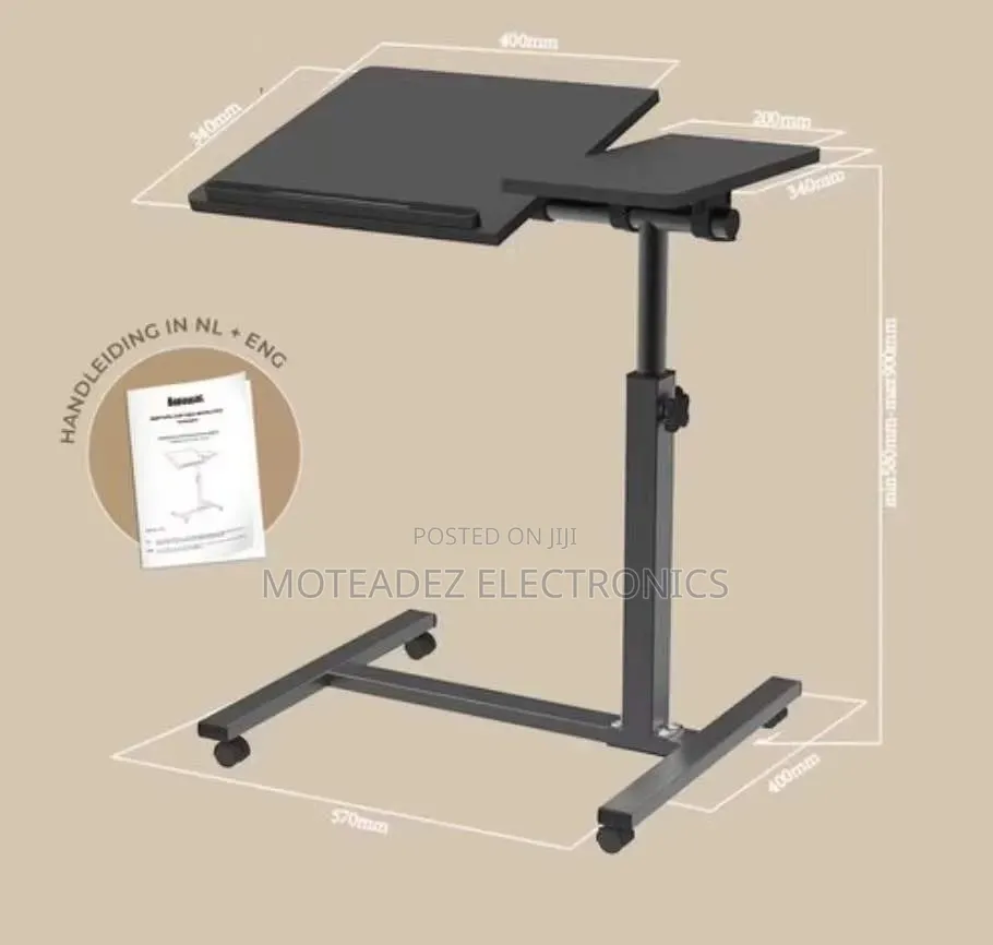 Heavy Duty Foldable & Adjustable Laptop/Presentation Table With Wheels