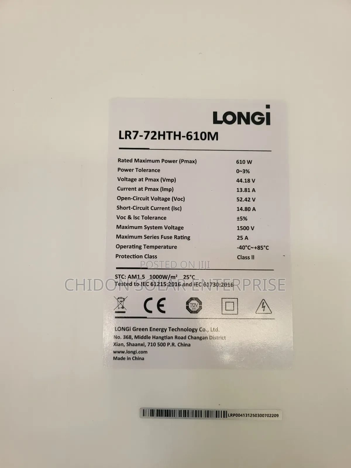 610w Longi Solar Panel