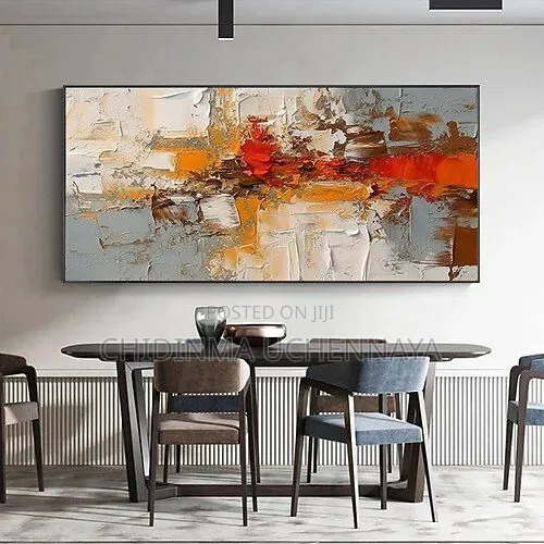 Abstract Colorful Print Modern Geometry Line Oil Acrylic Canvas