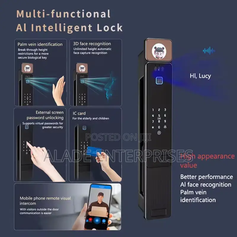 Latest Ai Intelligence Tuya Smart Security Lock With 3d Face