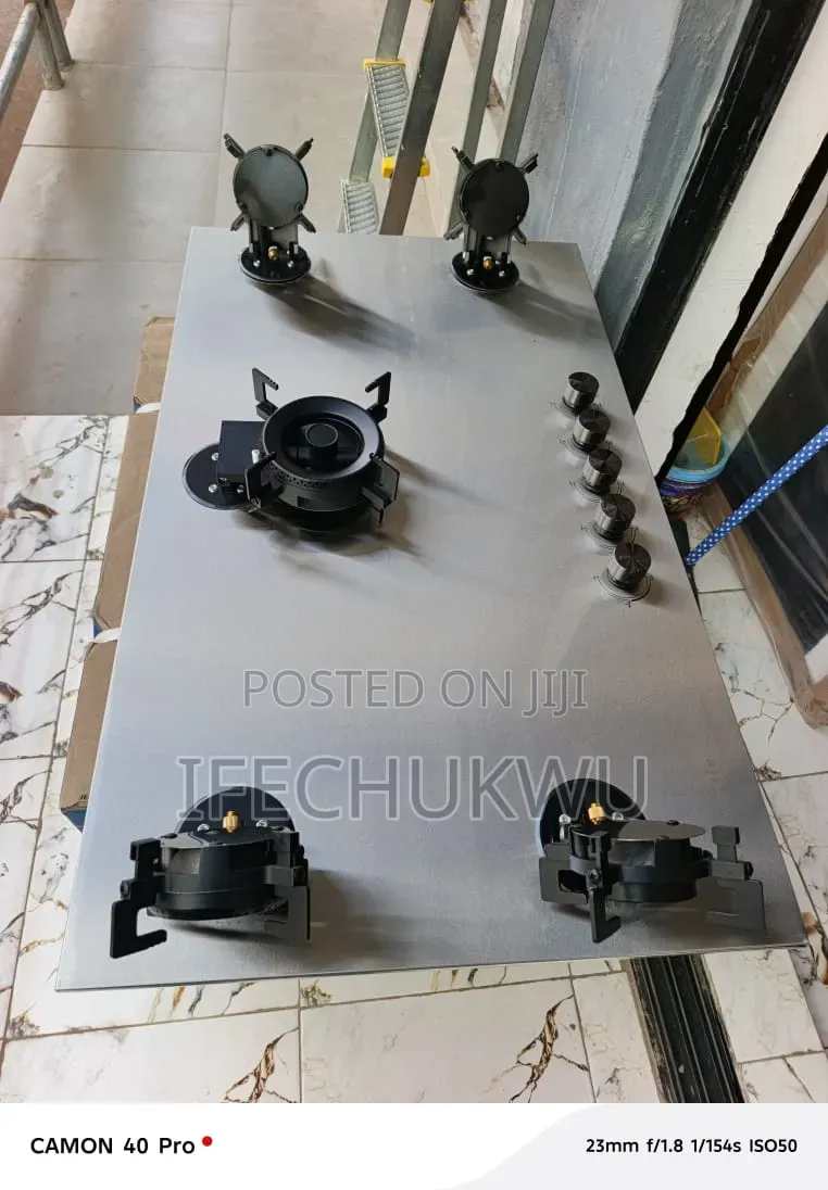 Original Newcastle Inbuilt Cabinet 60x90cm Flips Up 5 Burners Gas Hob
