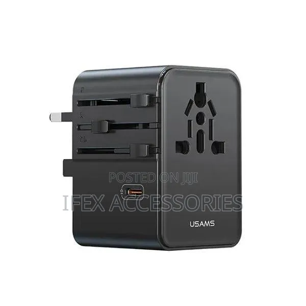 Usams 17w Dual Type-C + Usb Universal Travel Charger