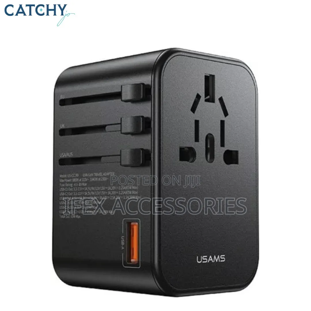 Usams 25w Dual Type-C + Usb Universal Travel Charger