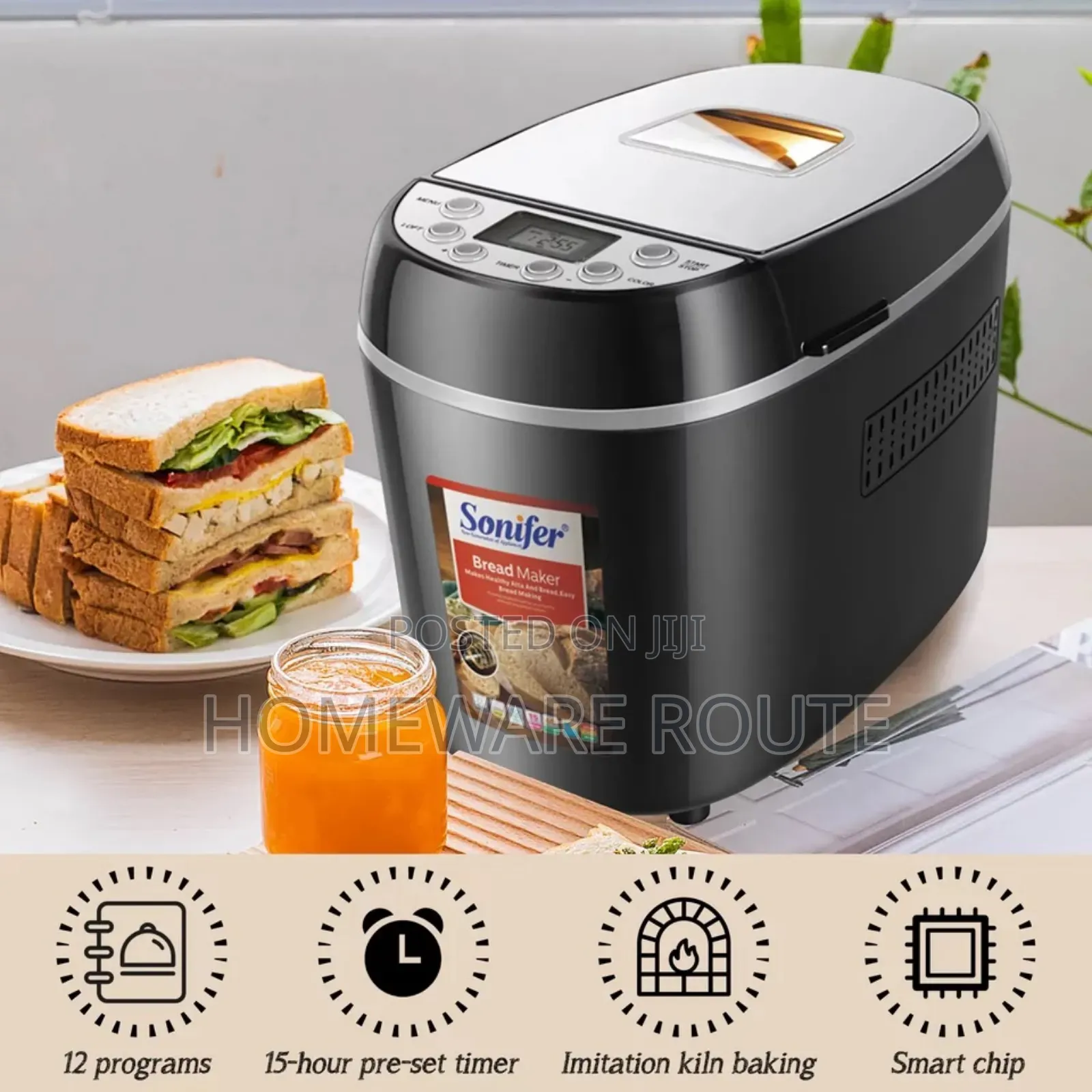 Sonifer 12 Programs Automatic French Bread Maker