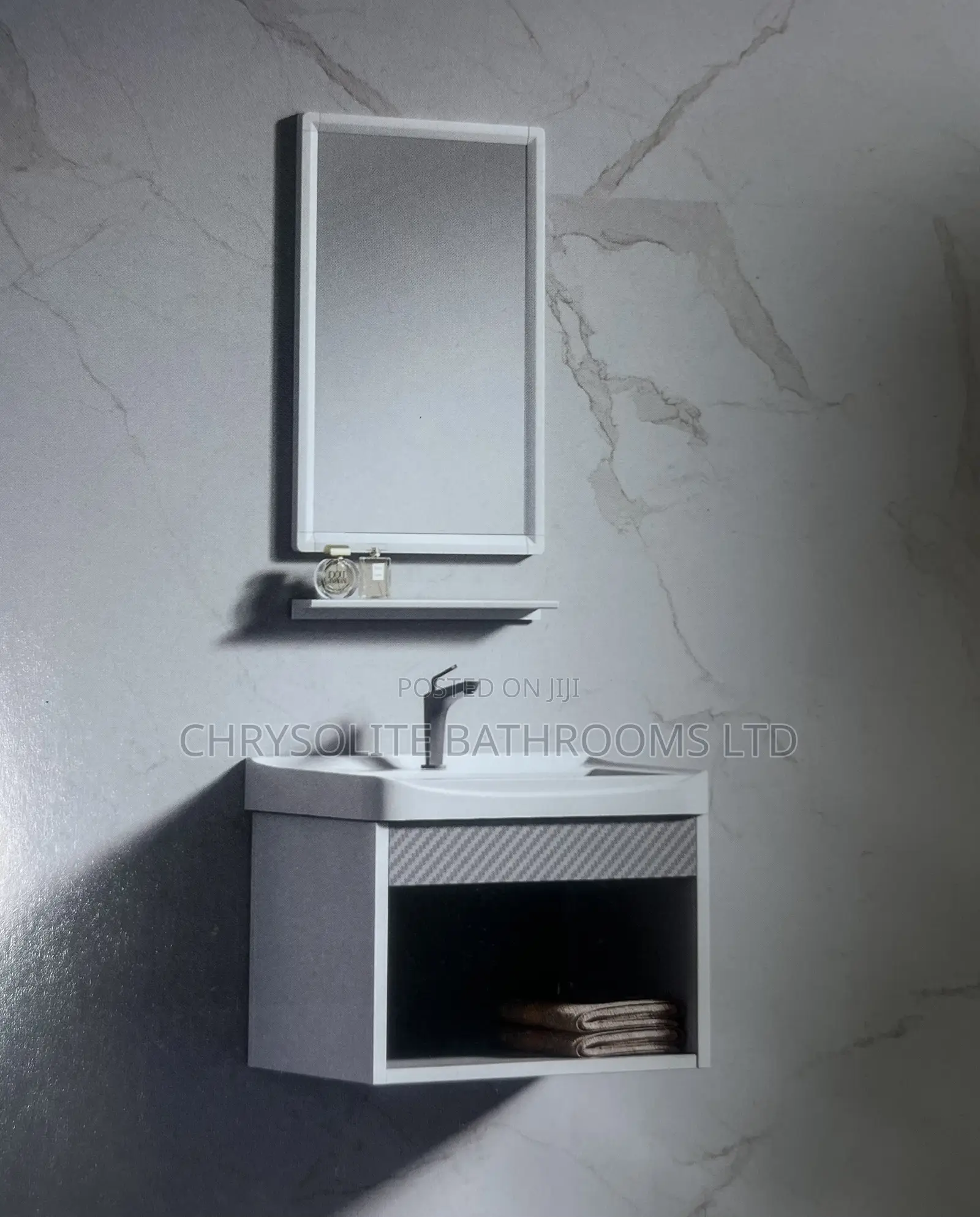 Floating Open Shelf Vanity Set