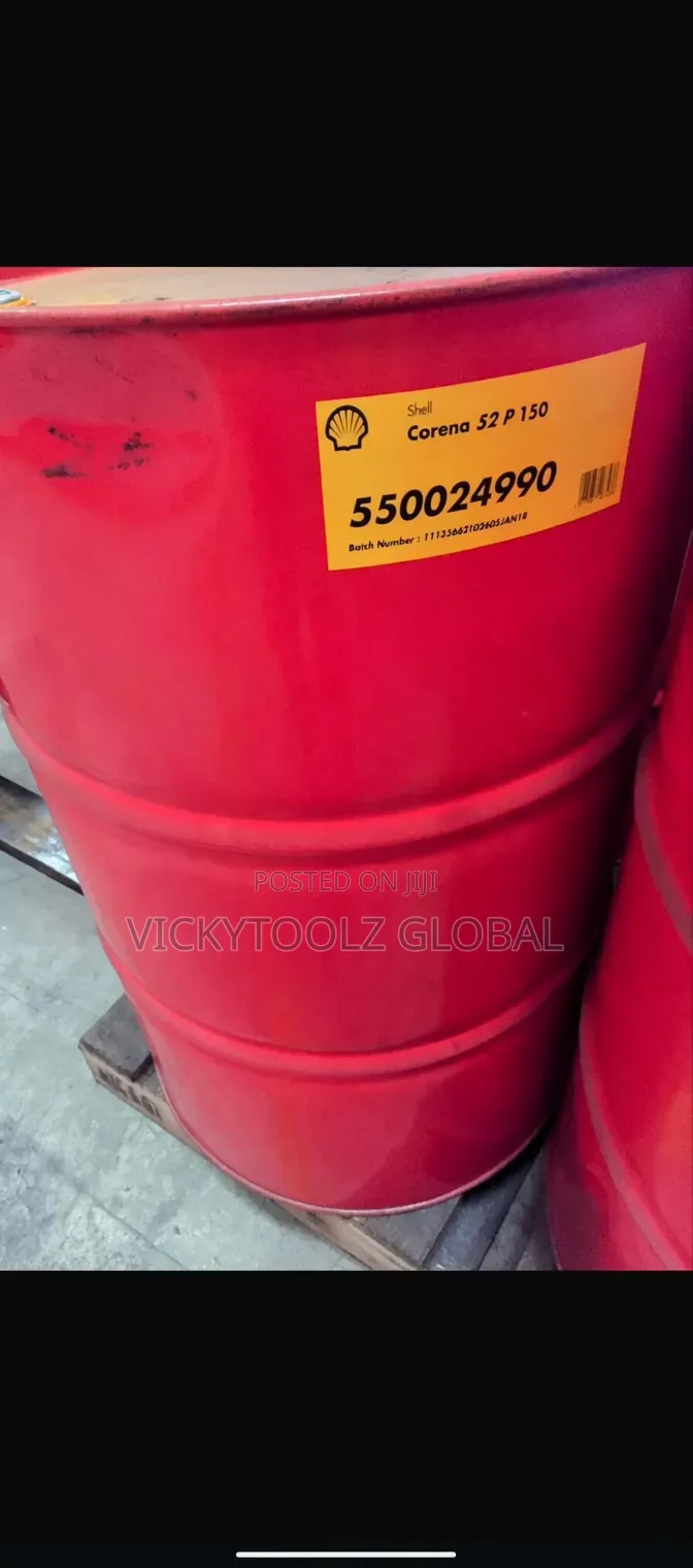 Shell Corena S2 P Reciprocating Piston Air Compressor Oil Drum